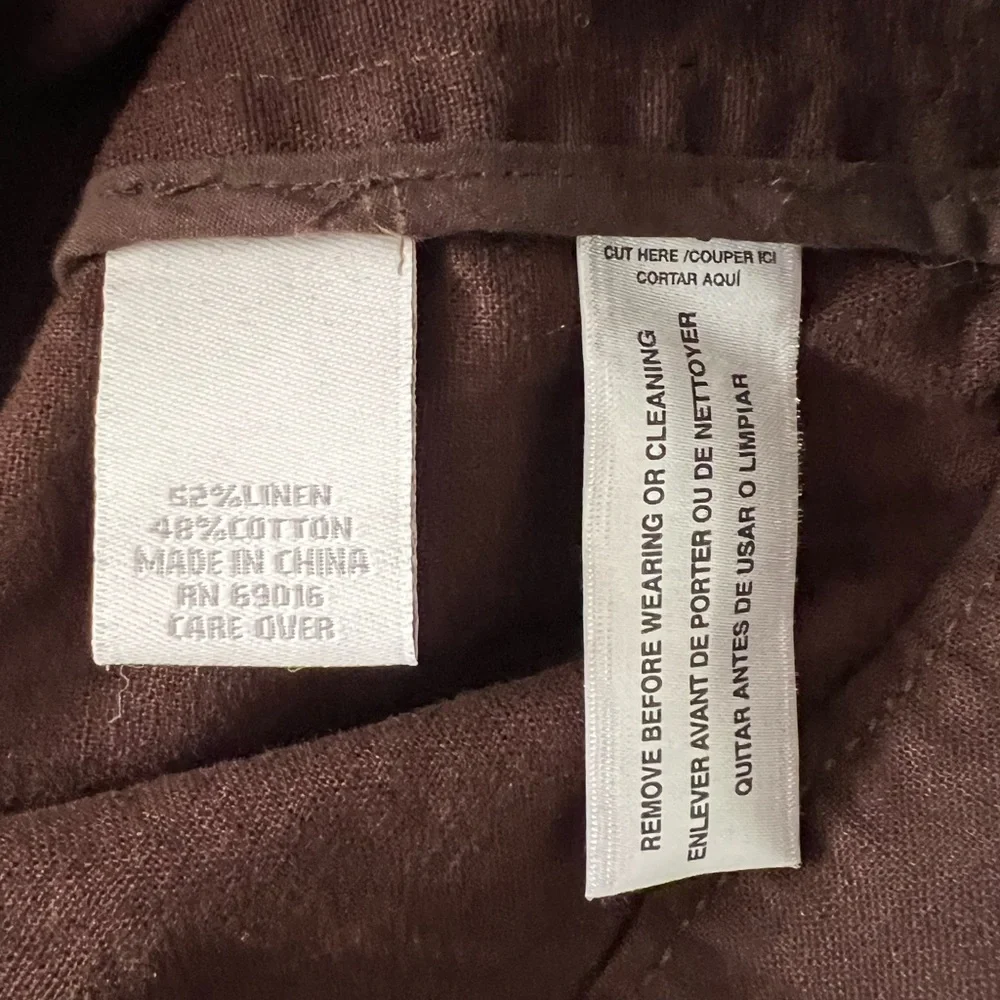 Relativity Lightweight Dark Brown Button Down Linen Blend Jacket, NWOT, Size L - Picture 5 of 15